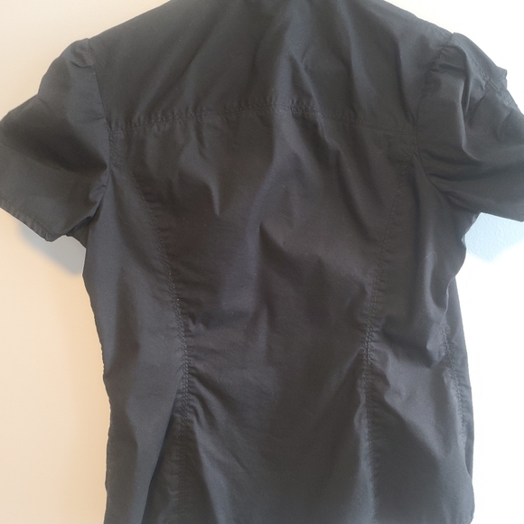 Black size 10 short sleeve button down - Picture 3 of 5
